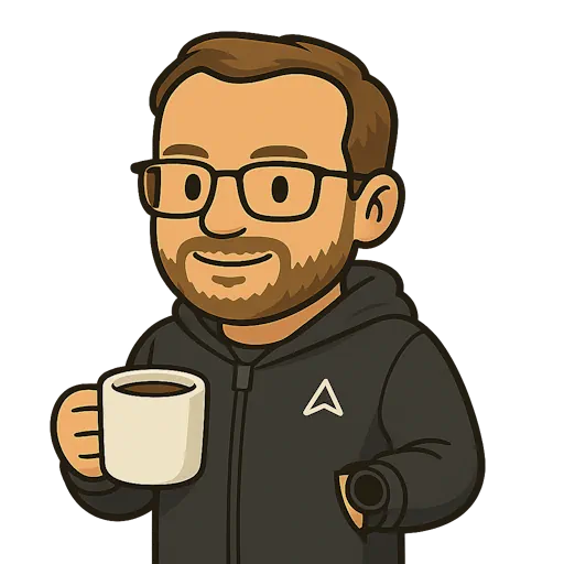 Image of Tobias holding a coffee mug, looking relaxed and trusthworthy